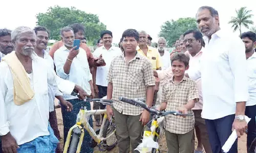 Bicycles to all high school students by Sankranti