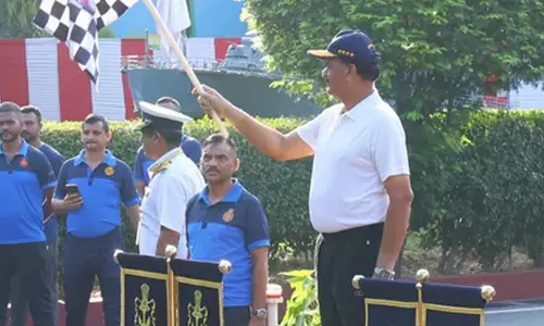 Admiral Dinesh Tripathi flags off 1,700-km car rally to connect Navy with heartland