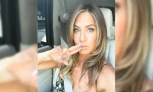 Jennifer Aniston tears up while talking about her first canine friend