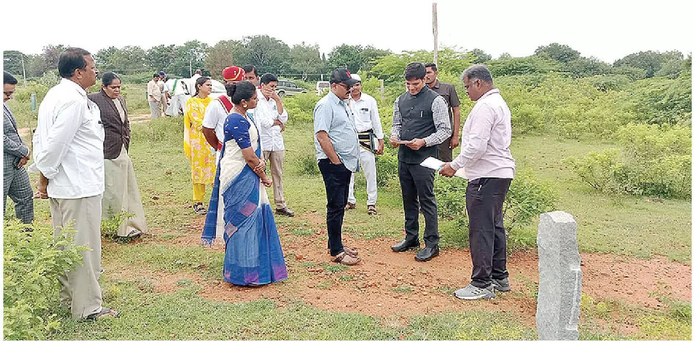 HC judge inspects sites for district court in Puttaparthi HC judge inspects sites for district court in Puttaparthi