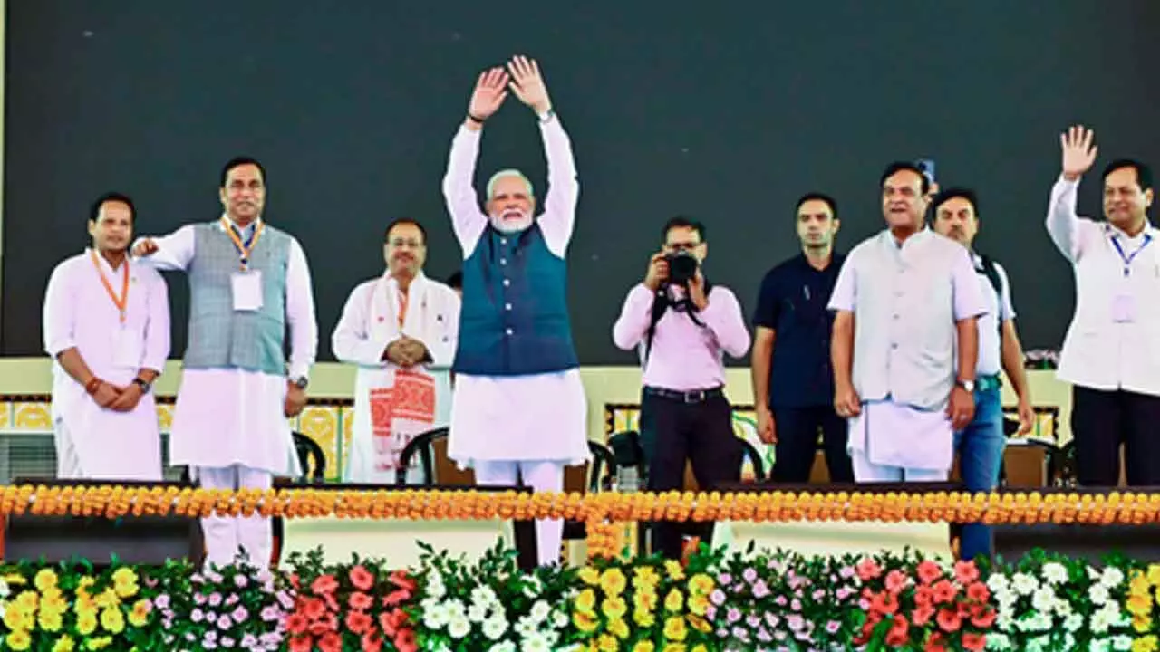 PM Modi inaugurates bioethanol plant in Assam, lays foundation for polypropylene unit PM Modi inaugurates bioethanol plant in Assam, lays foundation for polypropylene unit
