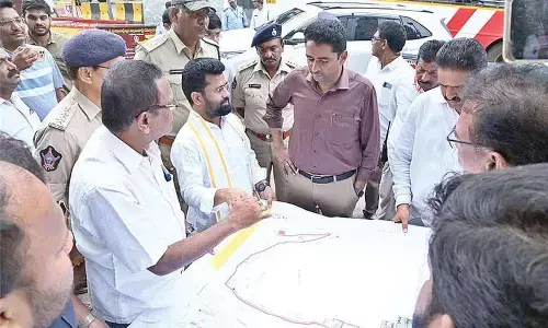 Dasara arrangements inspected at Kanaka Durga Temple