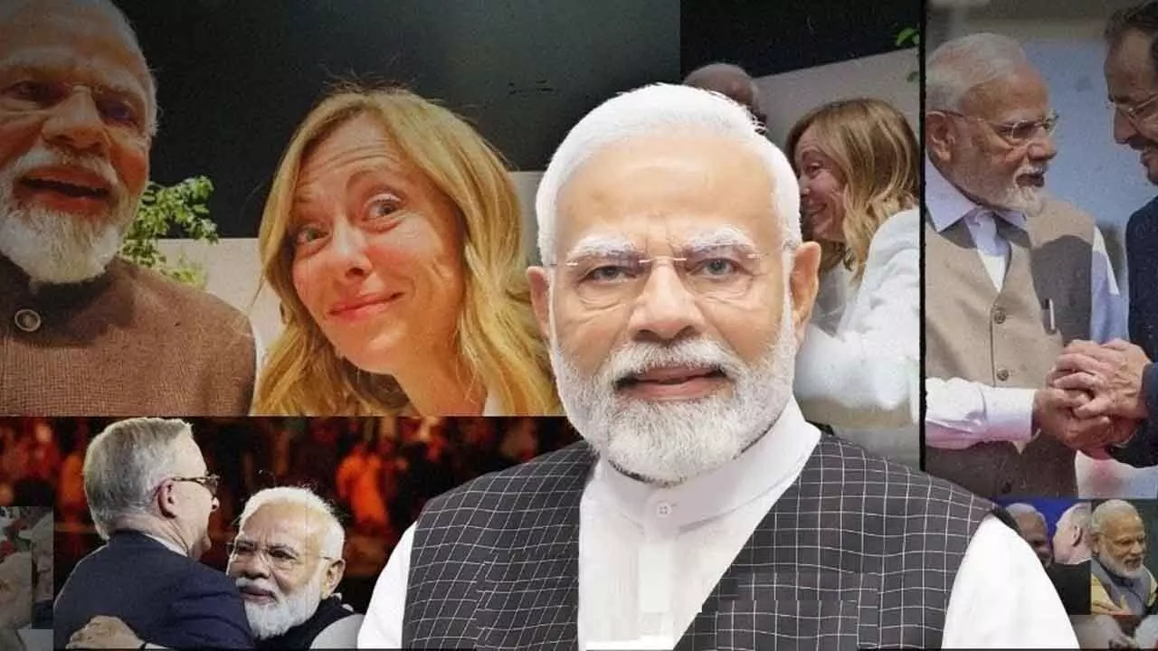 Leaders greet PM Modi as he turns 75