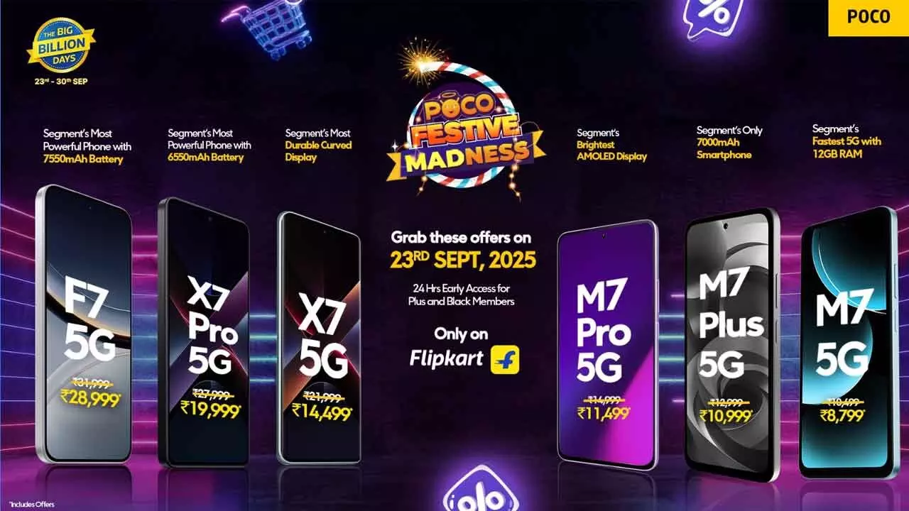 Flipkart Big Billion Days Sale 2025: Unbeatable 5G Smartphone Deals; POCO Festive MADness Takes Over