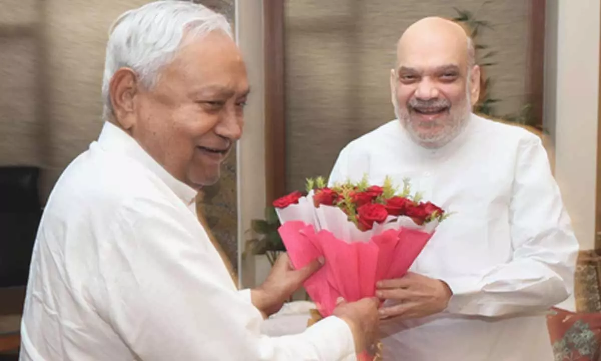 CM Nitish Kumar and Amit Shah hold closed-door meet in Patna