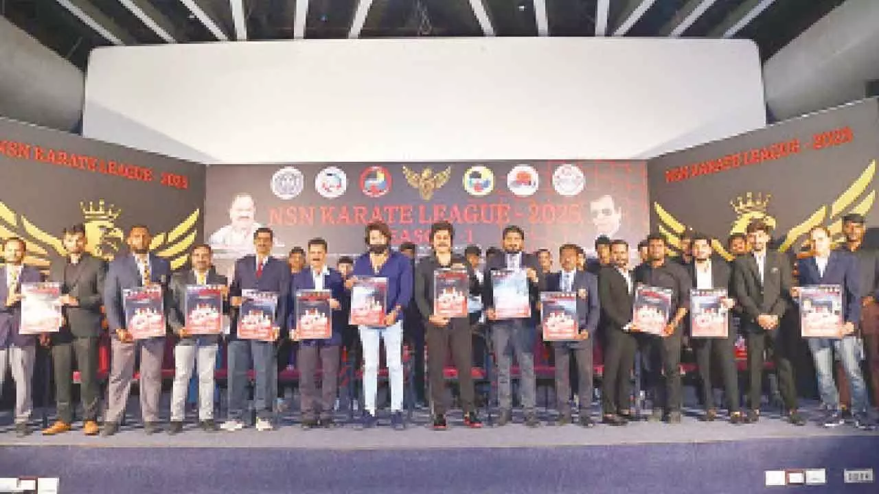 NSN Karate League 2025 Poster Unveiled Ahead of National Championship in Hyderabad NSN Karate League 2025 Poster Unveiled Ahead of National Championship in Hyderabad