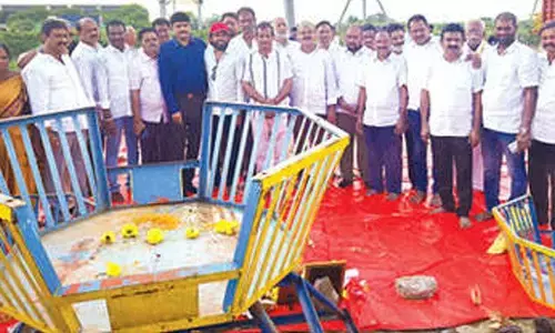 Foundation stone laid for Gollapudi Exhibition