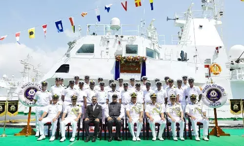 INDIAN COAST GUARD SHIP ADAMYA COMMISSIONED AT PARADIP