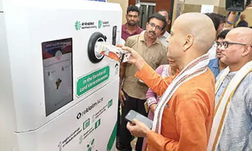 TTD EO Anil Kumar Singhal inspecting a recyclin