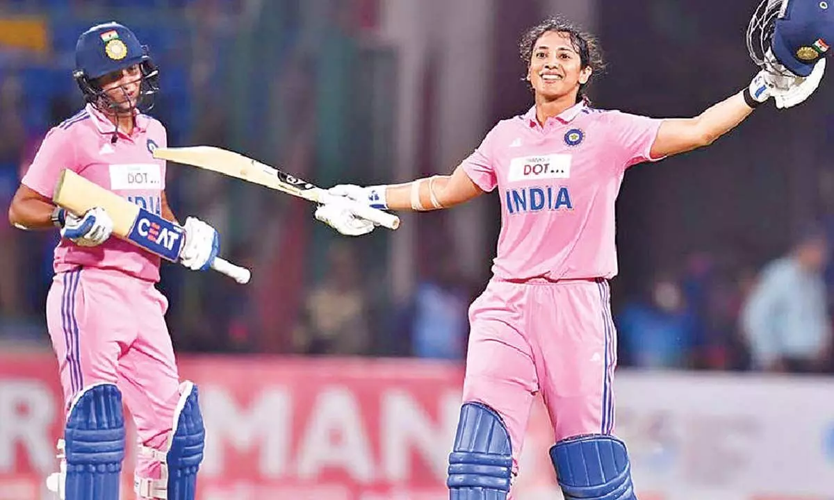 Mandhana notches up 2nd fastest WODI ton off 50 balls Mandhana notches up 2nd fastest WODI ton off 50 balls