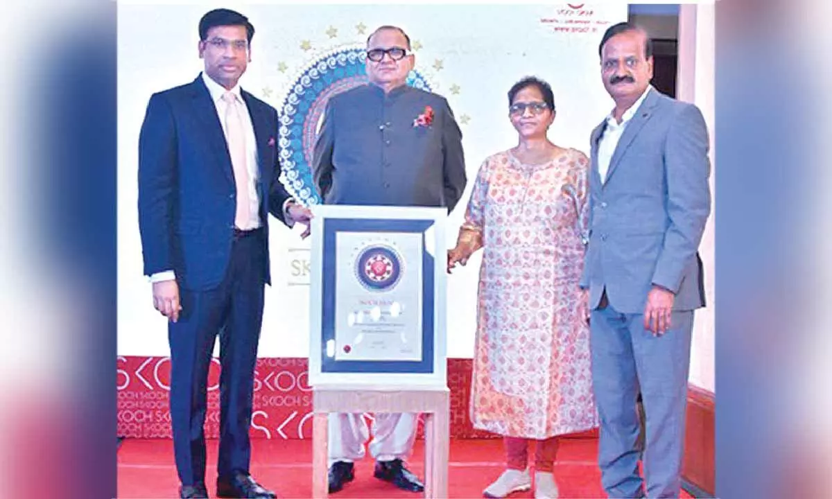 Tirupati Collector receives SKOCH Golden Award for Naravaripalle Project