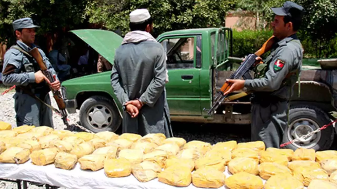 Afghan police seize 210 kg of illicit drugs, arrest 4 smugglers Afghan police seize 210 kg of illicit drugs, arrest 4 smugglers