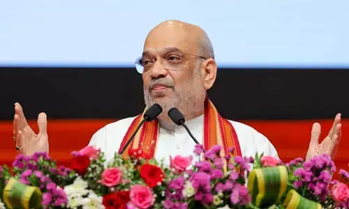 Amit Shah in Jodhpur today for foundation ceremony of college buildings for visually impaired