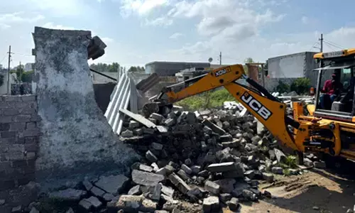 HYDRAA undertakes demolition on encroached government land in Hyderabad