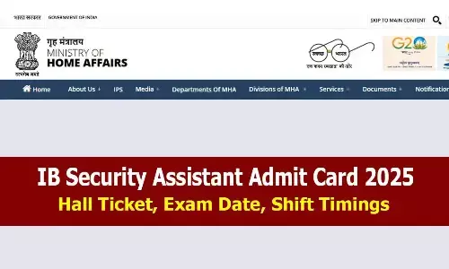 IB Security Assistant Admit Card 2025 – Download City Slip & Hall Ticket