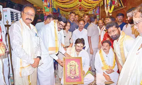 Over 50,000 devotees visit Durga temple on first day