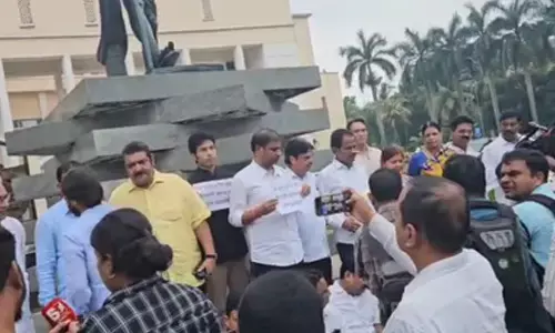 BJD stages massive protest against curtailment of Panchayati Raj powers in Odisha