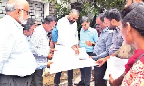GHMC chief inspects infra works near KBR Park