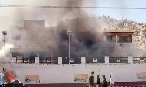 Youth-Led Protests In Ladakh Turn Violent, BJP Office Set Ablaze In Leh