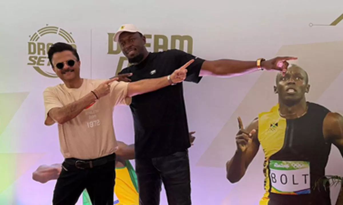 Anil Kapoor enjoys a memorable day with Usain Bolt as they applaud India’s Young Sprinters