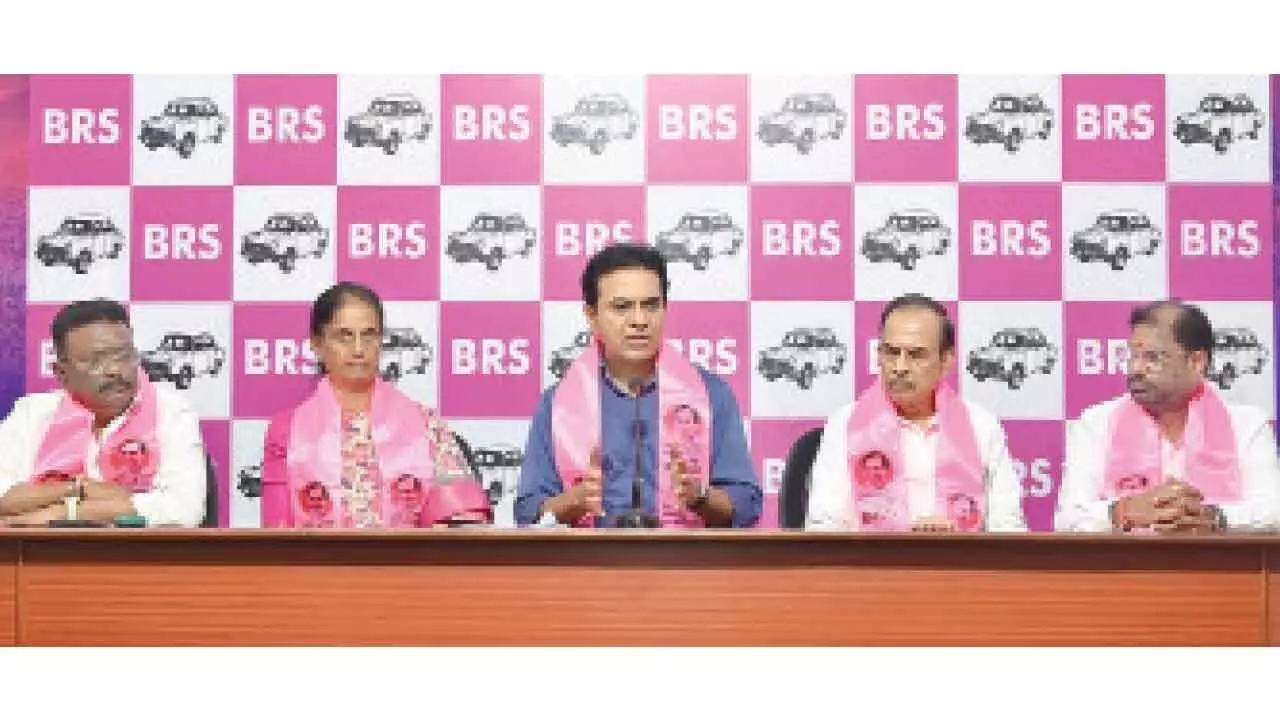 KTR blames Revanth for L&T exit, demands inquiry KTR blames Revanth for L&T exit, demands inquiry
