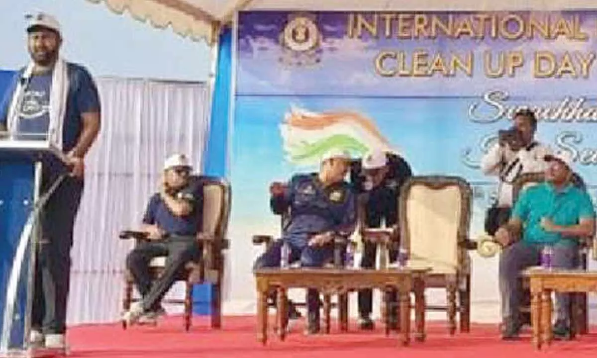 Coastal cleanup activity at RK Beach