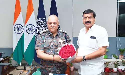 MP Ambika Lakshminarayana meets DGP Harish Kumar Gupta