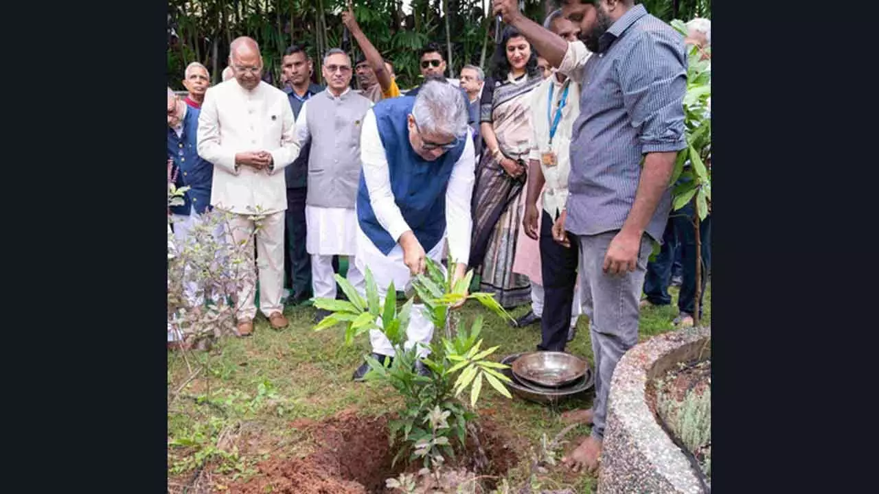 Bhupender Yadav plants one millionth tree at Heartfulness headquarters Bhupender Yadav plants one millionth tree at Heartfulness headquarters