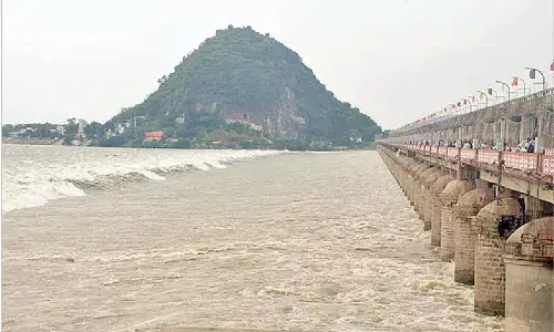 High flood alert for Krishna river; Prakasam Barrage gates opened