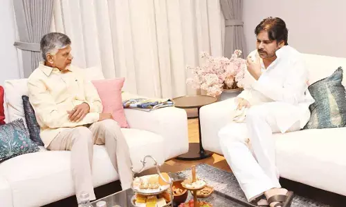CM Chandrababu meets Pawan Kalyan, inquires about health
