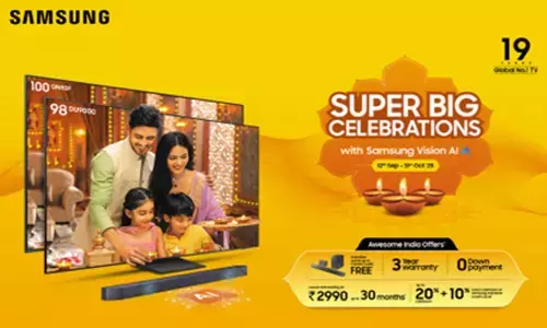 Samsung’s ‘Super Big Celebrations’ Brings Mega Festive Offers on Big Screen TVs Powered by Vision AI