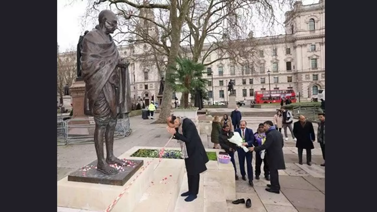 Gandhi statue vandalism: India raises concerns, London Police say probe underway