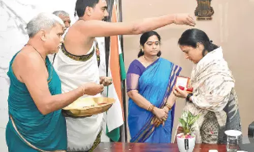 New Sircilla Collector Haritha assumes charge