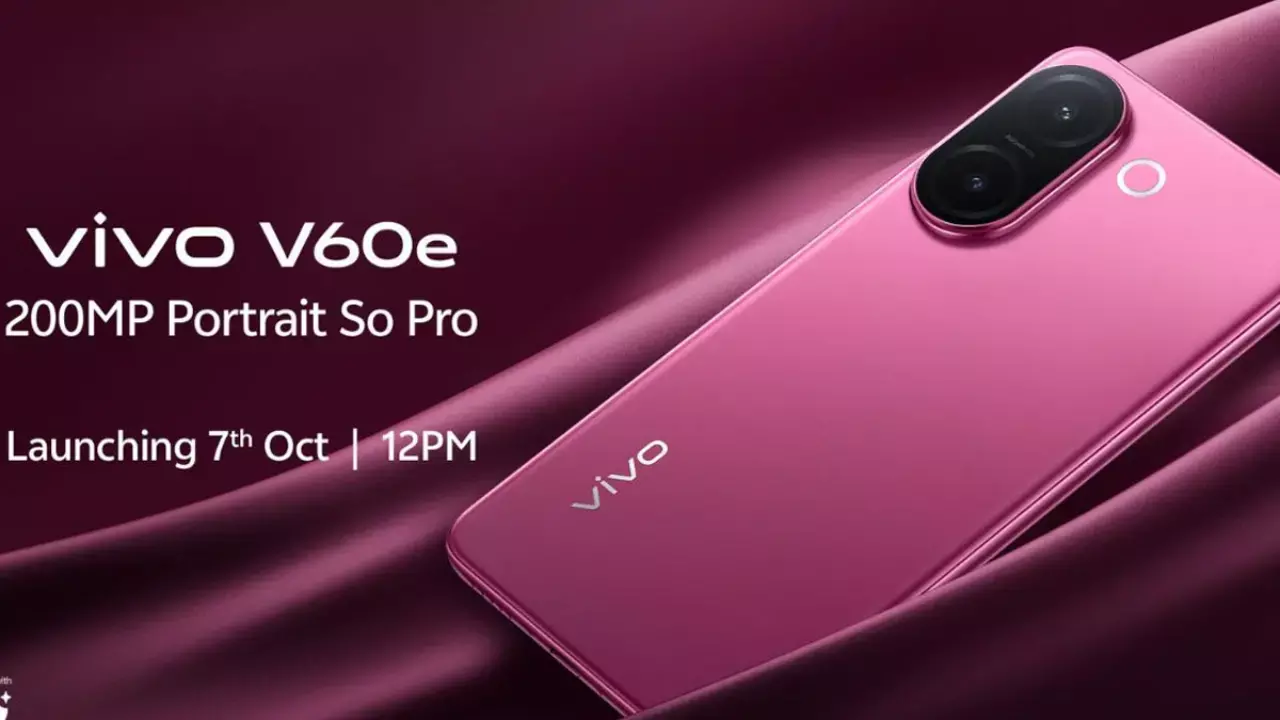 Vivo V60e Set to Launch in India on October 7 with 200MP Camera and 6,500mAh Battery