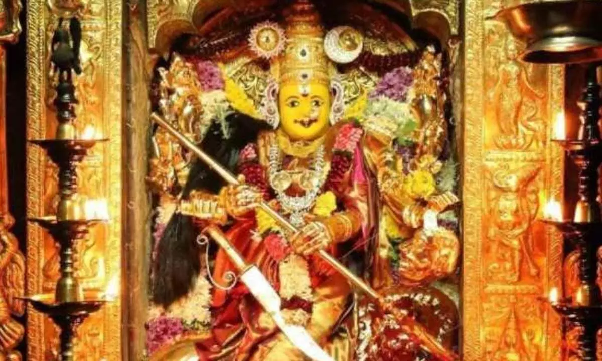 Bhavanis throng Durga Temple