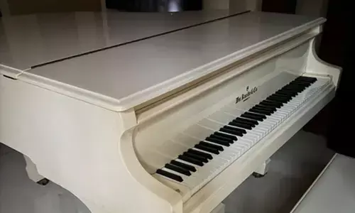 A R Rahman gifts music director G V Prakash his beautiful piano for winning the National Award a second time!