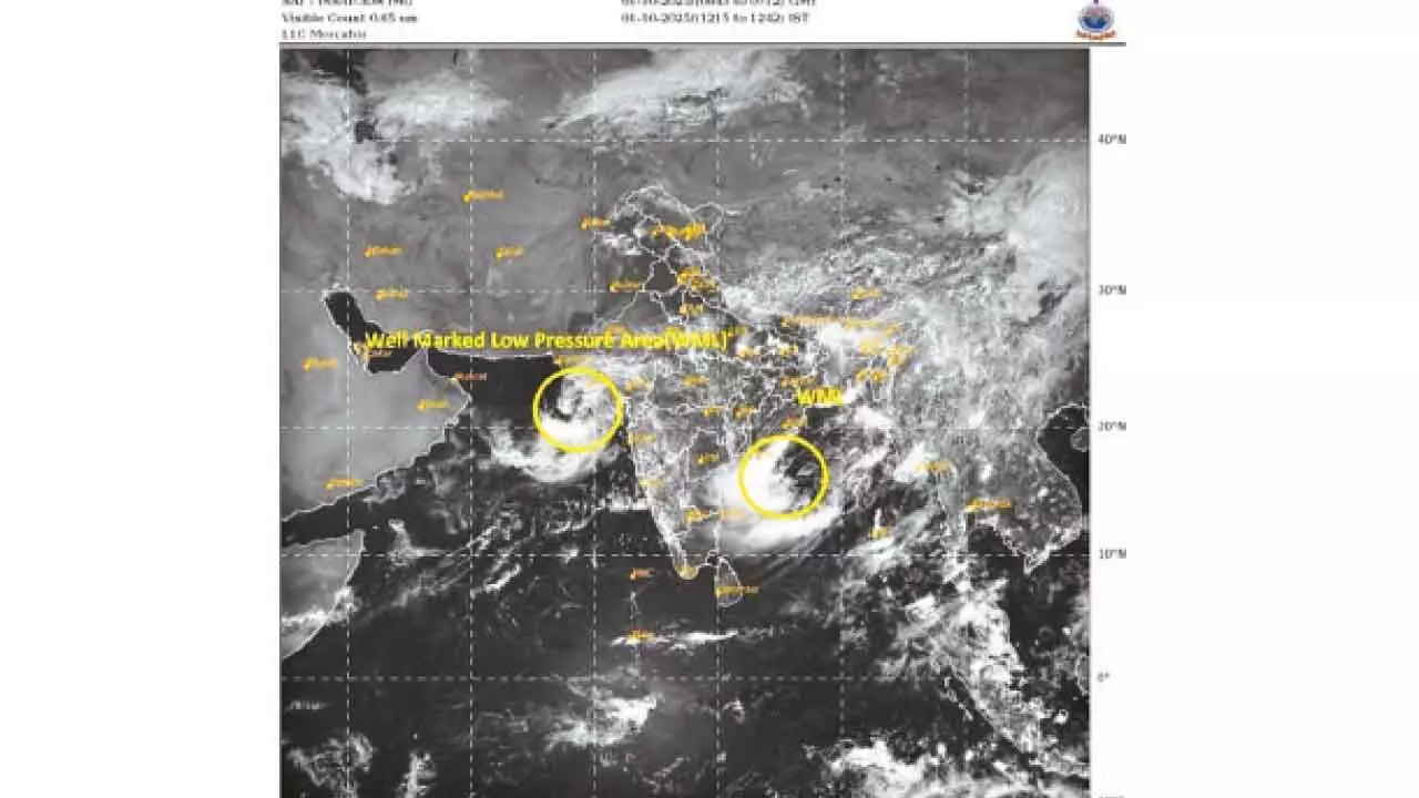 Low-pressure area over Bay intensifies into depression Low-pressure area over Bay intensifies into depression