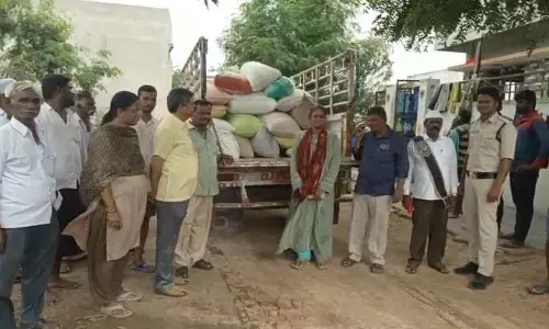 Illegal hoarding of ration rice Unearthed in Pattikonda Mandal - seized 100 bags of PDS rice