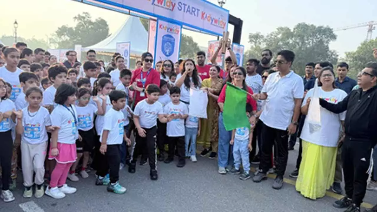 NDMC VC Kuljeet Chahal flags off kids’ marathon on Kartavya Path NDMC VC Kuljeet Chahal flags off kids’ marathon on Kartavya Path