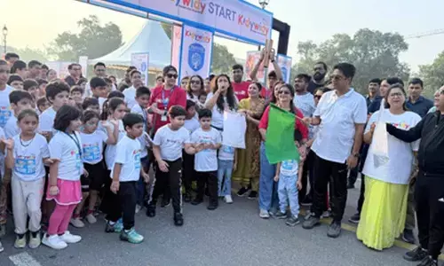 NDMC VC Kuljeet Chahal flags off kids’ marathon on Kartavya Path