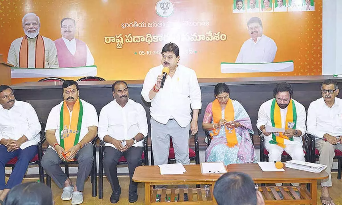 TG BJP strategises for local body polls, targets Cong’s “governance failures”