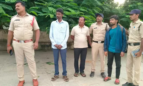 Pebbair SI Yugandhar Reddy caught with ganja