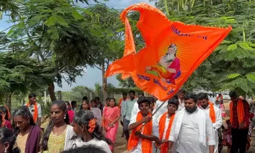 Former ZPTC Basu Shyamala Hanumanthu Naidu Honours Valmiki Jayanti Across Villages in Gattu Mandal