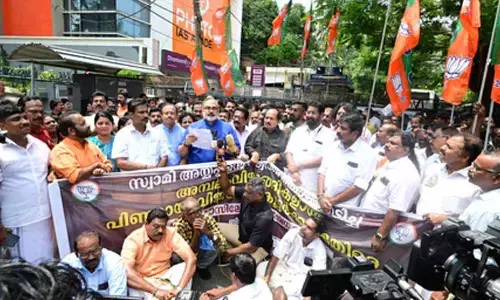 Sabarimala gold row: BJP protests near CM’s residence, seeks Ministers resignation