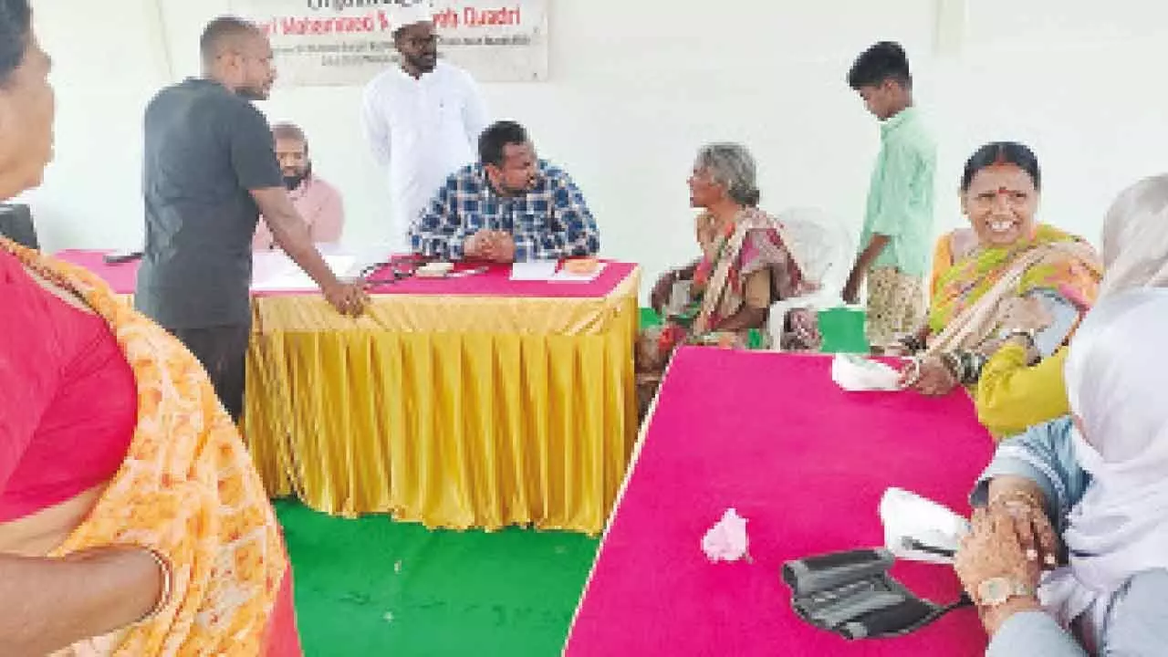 Mega health camp held in Shamshabad