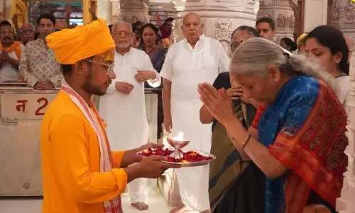 FM visits Shri Ram Darbar, Maa Durga, and Lord Mahadev; performs Abhisheka at Kuber Tila