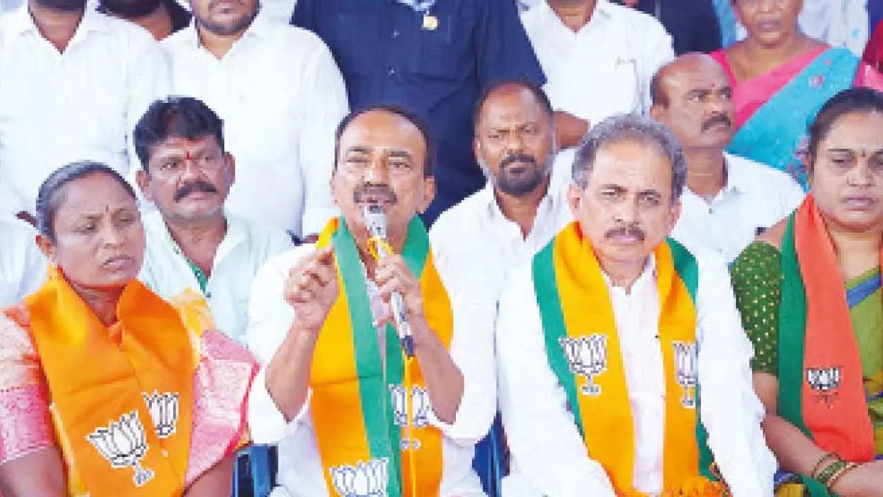 Eatala lashes out at Congress for insincerity in BC reservations Eatala lashes out at Congress for insincerity in BC reservations