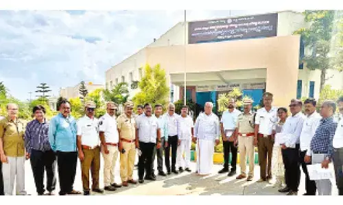 Transport Minister inaugurates new bus depot near Channagiri