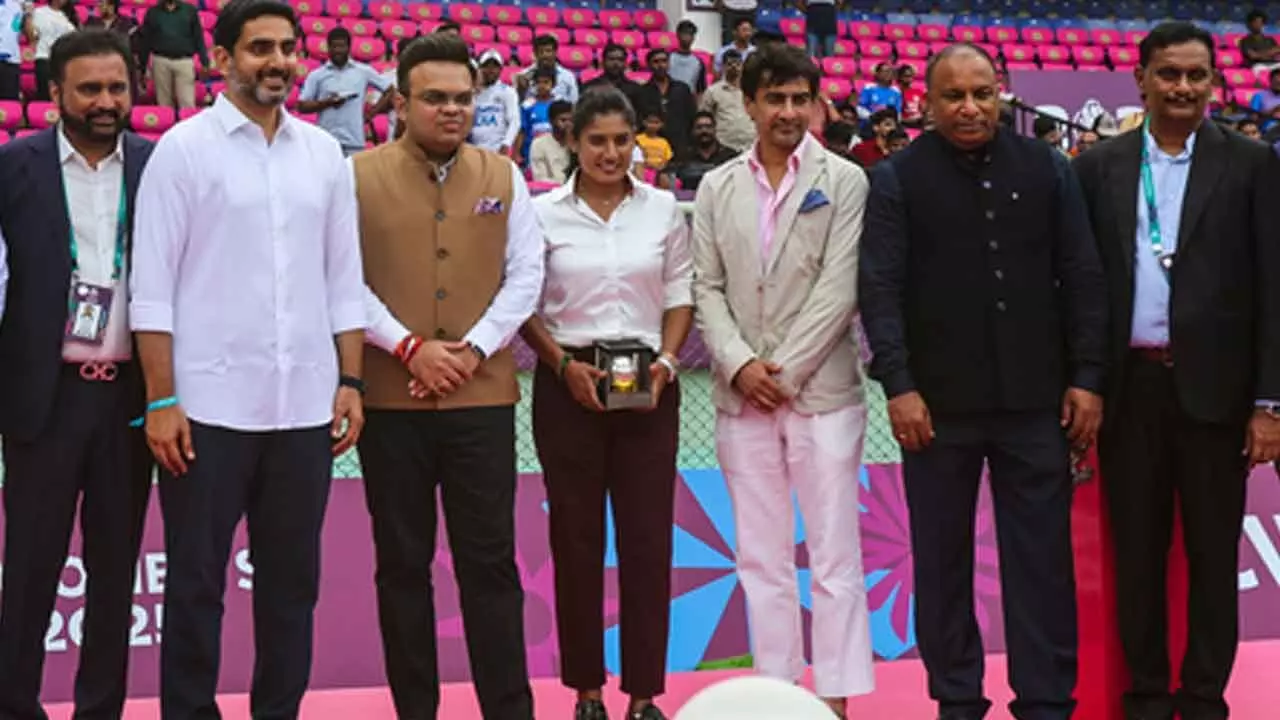 Jay Shah praises Mithali Raj as ACA unveils Stand in her name, Gate for Raavi Kalpana in Vizag Jay Shah praises Mithali Raj as ACA unveils Stand in her name, Gate for Raavi Kalpana in Vizag
