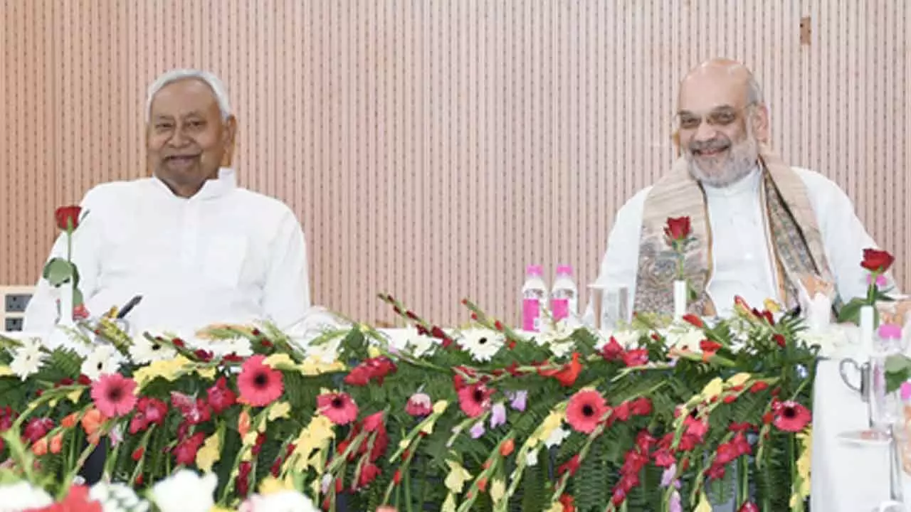 NDA finalises seat-sharing for Bihar polls; BJP, JD-U to contest 101 seats each